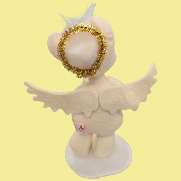 Annalee Mobilitee Dolls Vintage Angel Bear Figurine With Halo & Wings 7.5" - Picture 2 of 8
